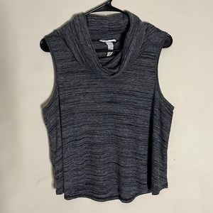 Moon Kiss cowl neck loose fit ribbed tank top